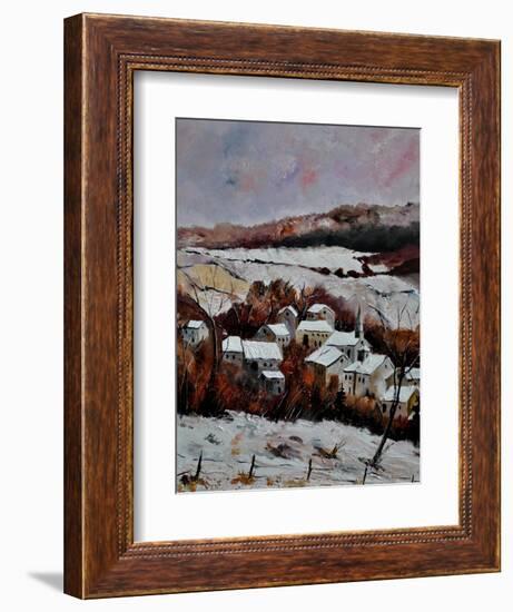 Snow In Ouroy 67-Pol Ledent-Framed Art Print