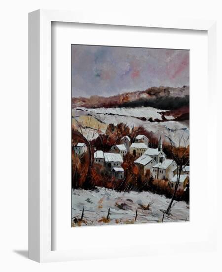 Snow In Ouroy 67-Pol Ledent-Framed Art Print