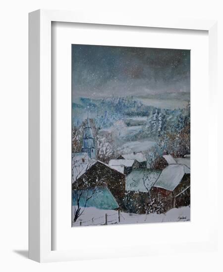 Snow In Ouroy-Pol Ledent-Framed Art Print