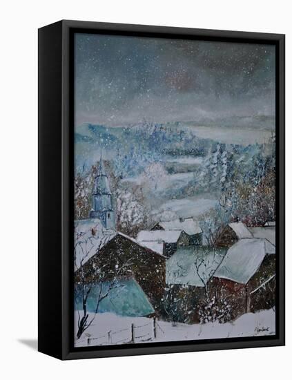 Snow In Ouroy-Pol Ledent-Framed Stretched Canvas