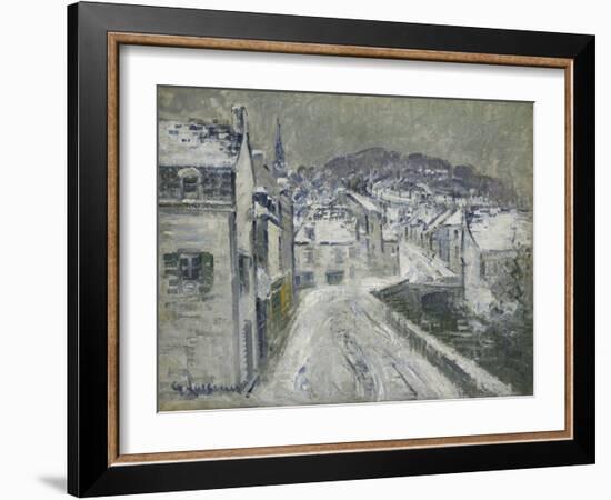 Snow in Pont-Aven; Neige a Pont-Aven, 1922-Gustave Loiseau-Framed Giclee Print