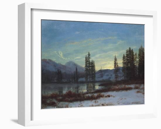 Snow in the Rockies-Albert Bierstadt-Framed Giclee Print