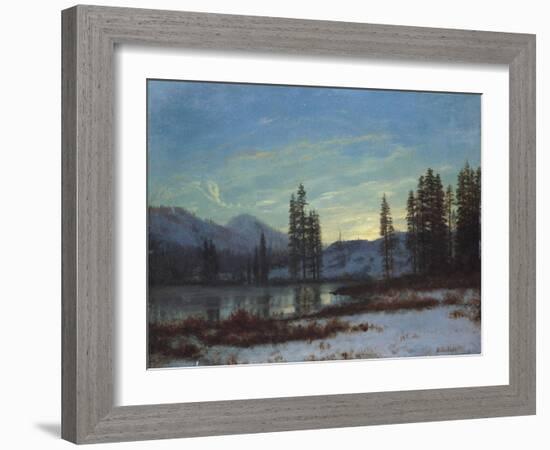 Snow in the Rockies-Albert Bierstadt-Framed Giclee Print