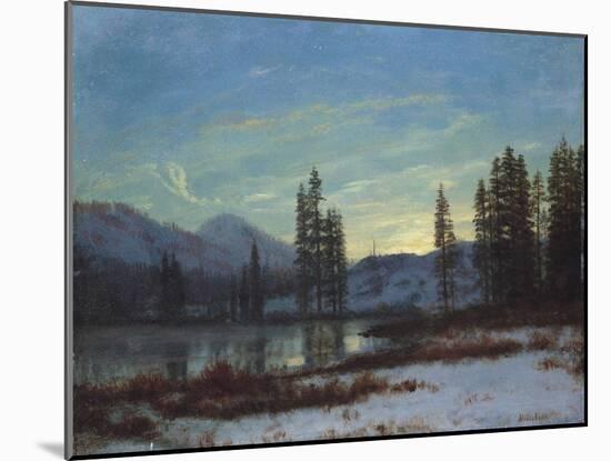 Snow in the Rockies-Albert Bierstadt-Mounted Giclee Print