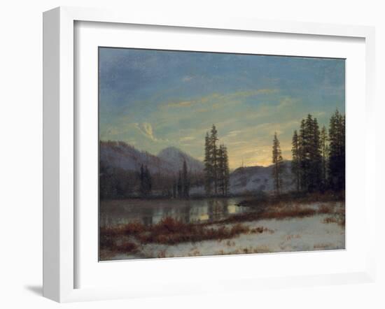 Snow in the Rockies-Albert Bierstadt-Framed Giclee Print