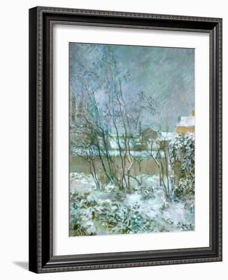 Snow in the Rue Carcel, 1883-Paul Gauguin-Framed Giclee Print