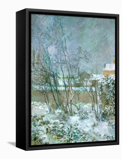 Snow in the Rue Carcel, 1883-Paul Gauguin-Framed Premier Image Canvas
