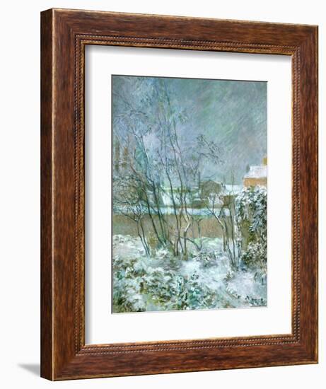 Snow in the Rue Carcel, 1883-Paul Gauguin-Framed Giclee Print