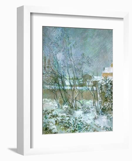 Snow in the Rue Carcel, 1883-Paul Gauguin-Framed Giclee Print