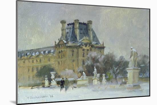 Snow in the Tuilleries, Paris, 1996-Trevor Chamberlain-Mounted Giclee Print