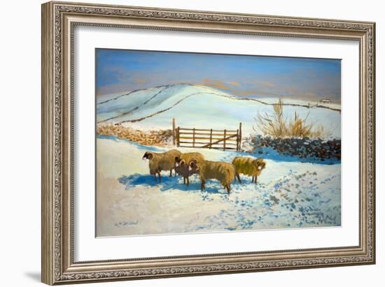 Snow in the Yorkshire Dales (Oil on Board)-William Ireland-Framed Giclee Print