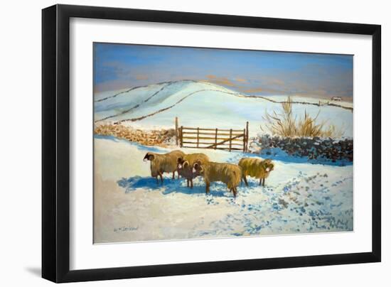 Snow in the Yorkshire Dales (Oil on Board)-William Ireland-Framed Giclee Print