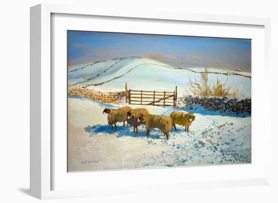Snow in the Yorkshire Dales (Oil on Board)-William Ireland-Framed Giclee Print