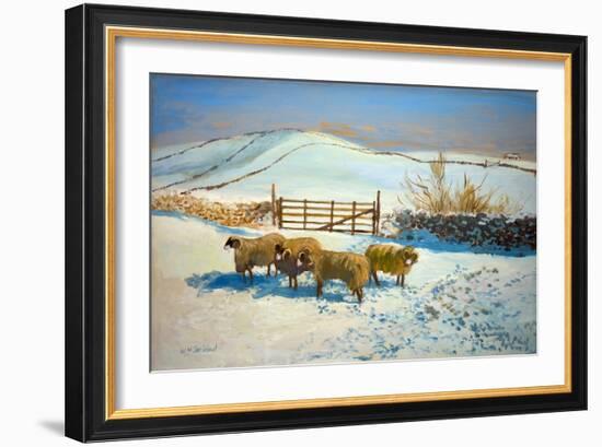 Snow in the Yorkshire Dales (Oil on Board)-William Ireland-Framed Giclee Print