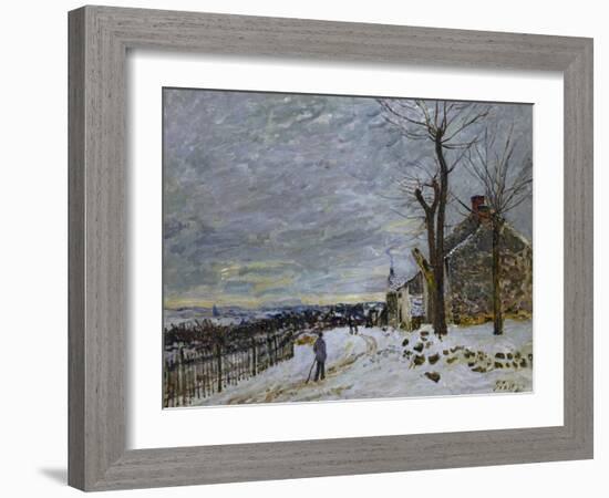 Snow in Veneux-Nadon, Around 1880-Alfred Sisley-Framed Giclee Print