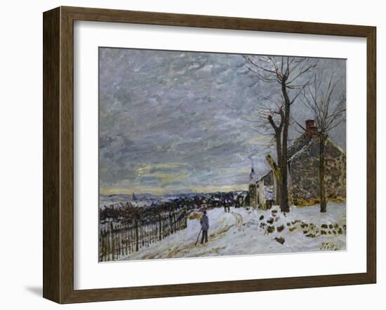 Snow in Veneux-Nadon, Around 1880-Alfred Sisley-Framed Giclee Print