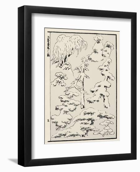 Snow-Laden Trees-Katsushika Hokusai-Framed Giclee Print