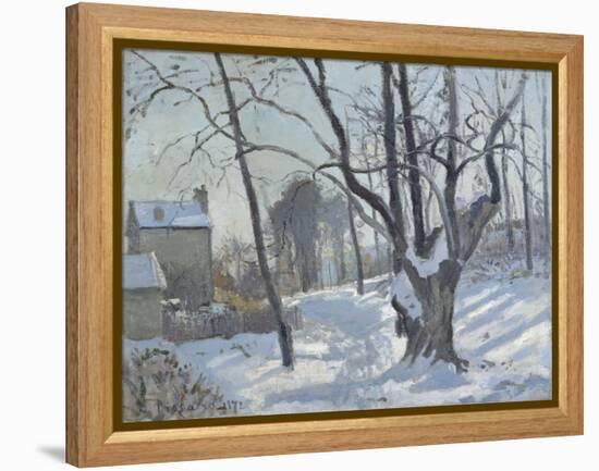 Snow Landscape in Louveciennes (Louveciennes, Chemin De Creux, Louveciennes, Neige), 1872-Canaletto-Framed Premier Image Canvas