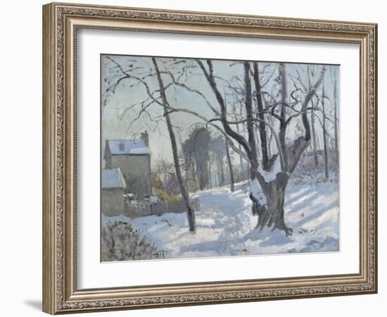Snow Landscape in Louveciennes (Louveciennes, Chemin De Creux, Louveciennes, Neige), 1872-Canaletto-Framed Giclee Print