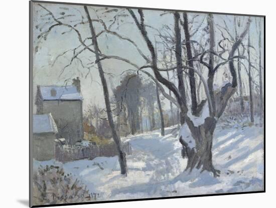 Snow Landscape in Louveciennes (Louveciennes, Chemin De Creux, Louveciennes, Neige), 1872-Canaletto-Mounted Giclee Print