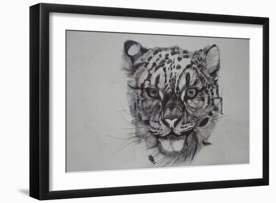 Snow Leopard, 2016-Lou Gibbs-Framed Giclee Print