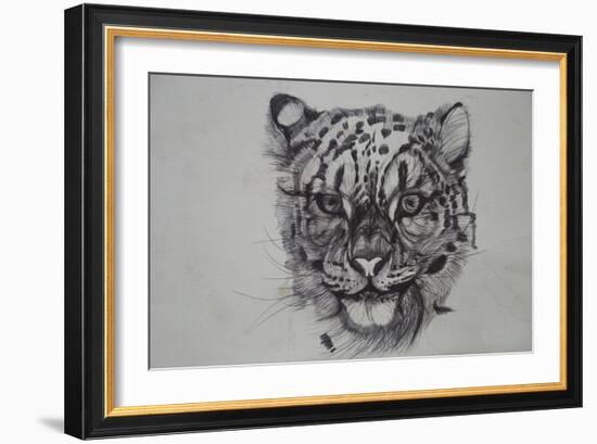 Snow Leopard, 2016-Lou Gibbs-Framed Giclee Print