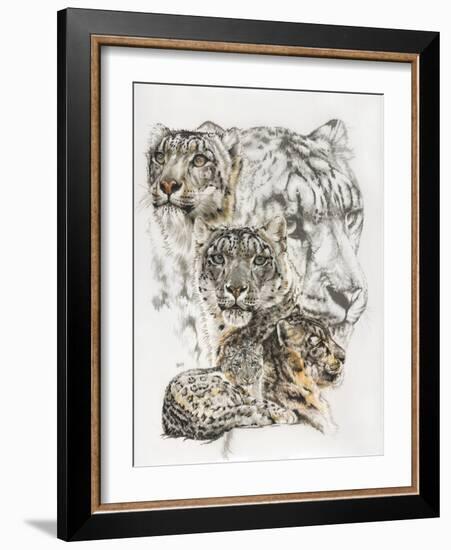 Snow Leopard and Ghost Image-Barbara Keith-Framed Giclee Print