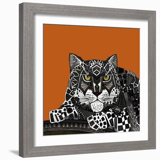 Snow Leopard Orange-Sharon Turner-Framed Art Print