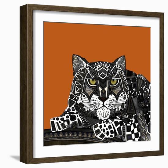 Snow Leopard Orange-Sharon Turner-Framed Art Print