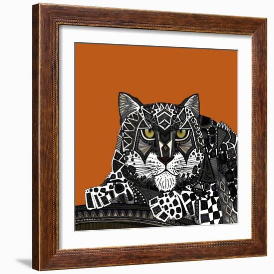 Snow Leopard Orange-Sharon Turner-Framed Art Print