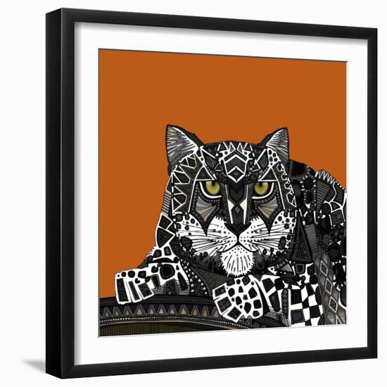 Snow Leopard Orange-Sharon Turner-Framed Art Print