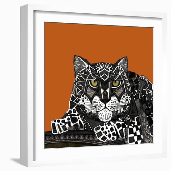 Snow Leopard Orange-Sharon Turner-Framed Art Print