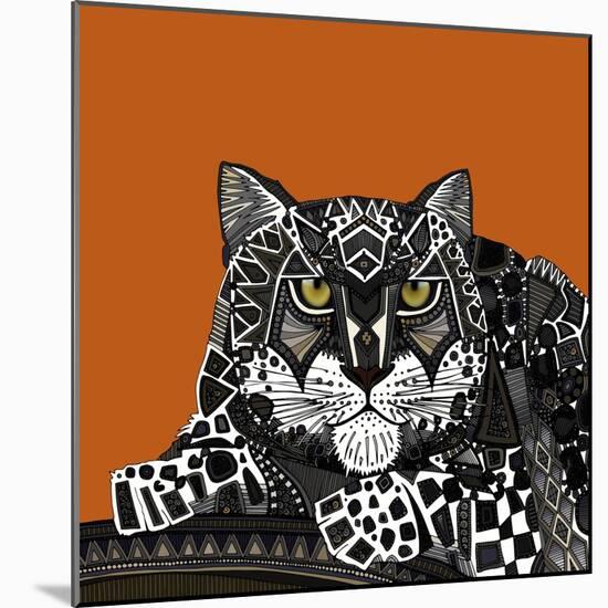 Snow Leopard Orange-Sharon Turner-Mounted Art Print