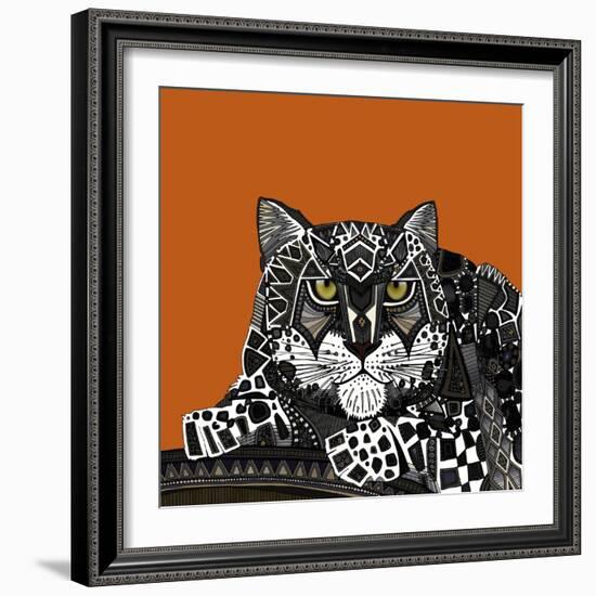 Snow Leopard Orange-Sharon Turner-Framed Art Print