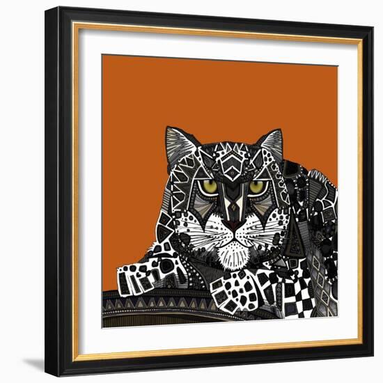 Snow Leopard Orange-Sharon Turner-Framed Art Print