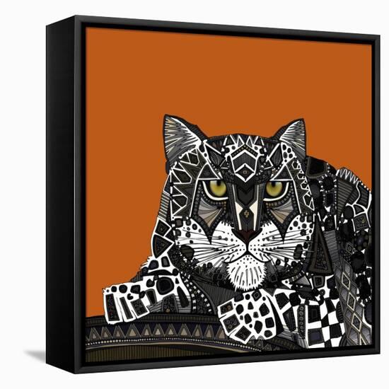 Snow Leopard Orange-Sharon Turner-Framed Stretched Canvas