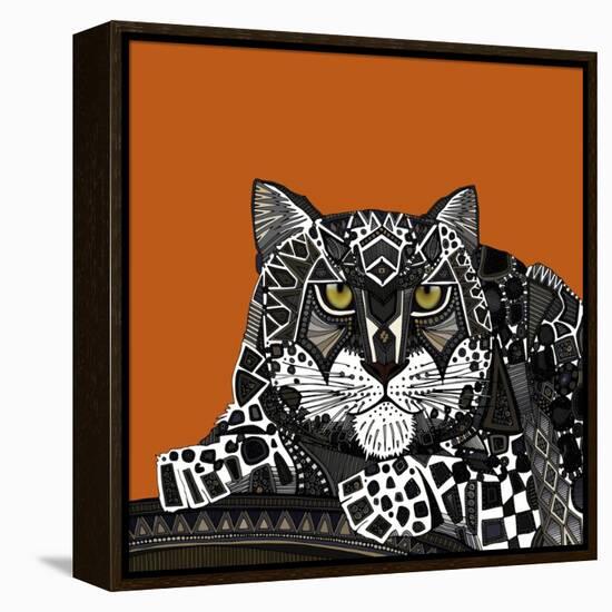 Snow Leopard Orange-Sharon Turner-Framed Stretched Canvas