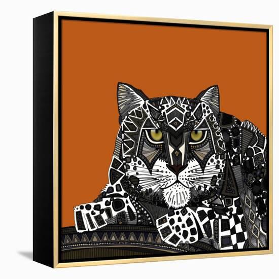 Snow Leopard Orange-Sharon Turner-Framed Stretched Canvas