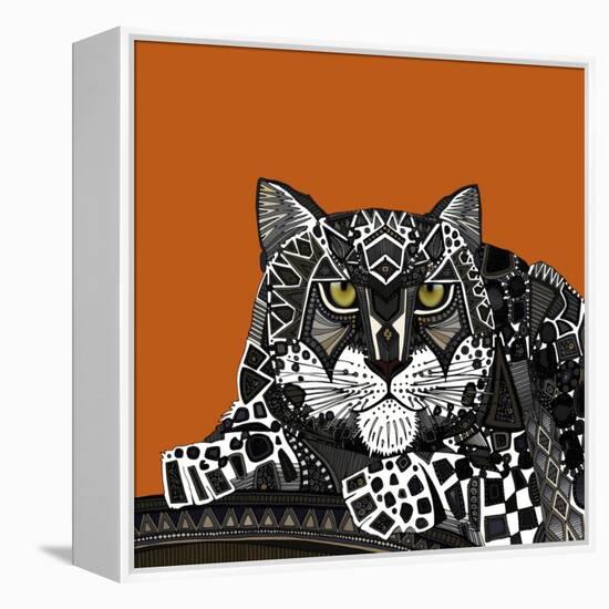 Snow Leopard Orange-Sharon Turner-Framed Stretched Canvas