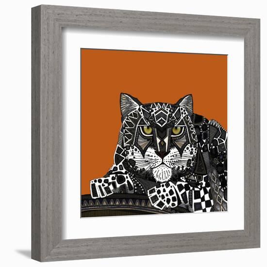 Snow Leopard Orange-Sharon Turner-Framed Art Print