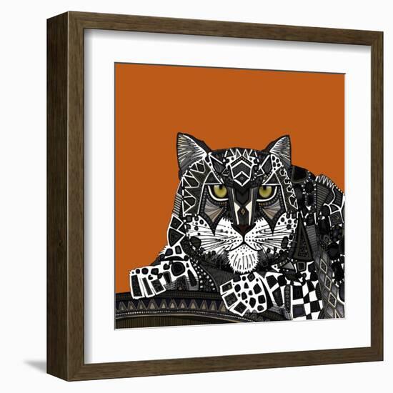 Snow Leopard Orange-Sharon Turner-Framed Art Print