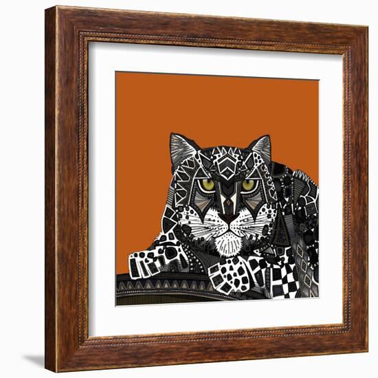 Snow Leopard Orange-Sharon Turner-Framed Art Print