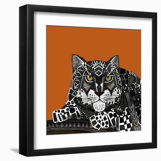 Snow Leopard Orange-Sharon Turner-Framed Art Print