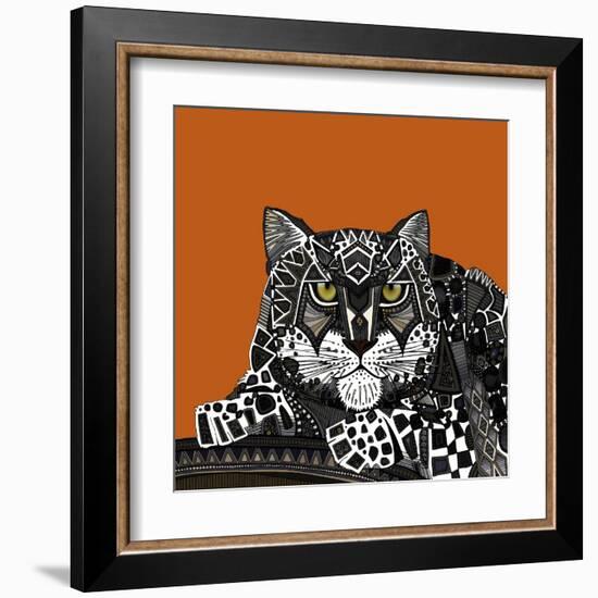 Snow Leopard Orange-Sharon Turner-Framed Art Print