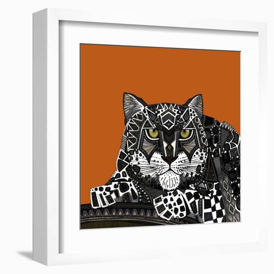 Snow Leopard Orange-Sharon Turner-Framed Art Print