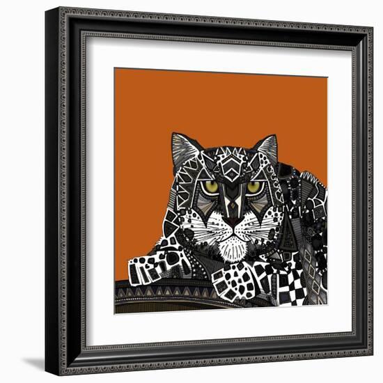 Snow Leopard Orange-Sharon Turner-Framed Art Print