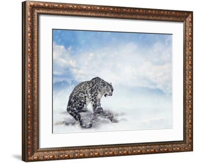 Snow Leopard Sitting On The Rock Photographic Print Svetlana Foote Art Com Snow Leopard Sitting On The Rock Photographic Print Svetlana Foote Art Com