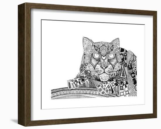 Snow Leopard (Variant 1)-Sharon Turner-Framed Art Print