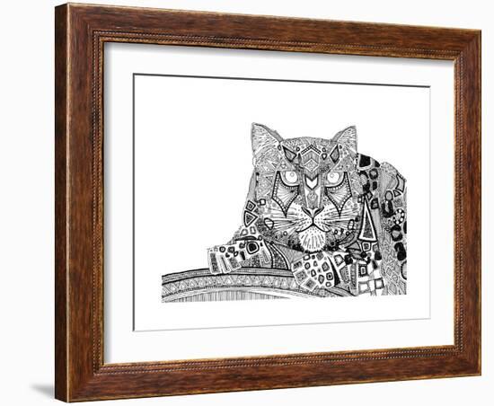 Snow Leopard (Variant 1)-Sharon Turner-Framed Art Print