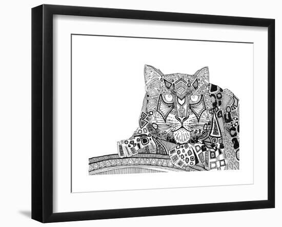 Snow Leopard (Variant 1)-Sharon Turner-Framed Art Print